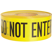 Barricade Tape, English, 3" W x 1000' L, 3 mils, Black on Yellow OCP Construction Supplies
