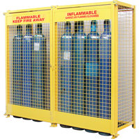 Armoires pour cylindres &agrave; gaz, nbre de bouteilles: 20, 88" , 30" , 74" , Jaune OCP Construction Supplies
