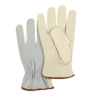 Gants de conducteur &agrave; dos fendu, Grand, Paume en Cuir fleur de vache OCP Construction Supplies