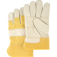 Furniture Leather Gloves, Large, Grain Cowhide Palm, Cotton Inner Lining OCP Construction Supplies