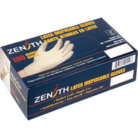 Gants d'examen de premi&egrave;re qualit&eacute; pour peau sensible, T-petit, Latex, 4 mils, Poudr&eacute;s, Naturel OCP Construction Supplies