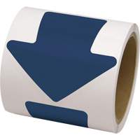 D&eacute;calcomanie en couleur pour le marquage des planchers, Fl&egrave;che, 4" lo x 4" la, Bleu, Vinyle OCP Construction Supplies