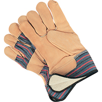 Abrasion-Resistant Winter-Lined Fitters Gloves, Large, Grain Cowhide Palm, Cotton Fleece Inner Lining OCP Construction Supplies