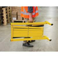 Barri&egrave;re extensible, 37" h x 11' lo, Noir/Jaune OCP Construction Supplies