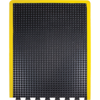Tapis antifatigue en d&ocirc;me, &agrave; bulles, 3' x 4' x 1/2", Noir, Caoutchouc OCP Construction Supplies