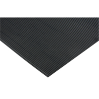 Tapis &agrave; nervures fines, Essuie-pieds, 3' x 75' x 1/8", Noir OCP Construction Supplies