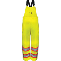Hi-Vis FR/PU Safety Rain Bib Pants, 4X-Large OCP Construction Supplies