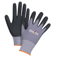 ZX-1 Premium Touchscreen Compatible Gloves, 7/Small, Nitrile/Foam Nitrile Coating, 15 Gauge, Nylon Shell OCP Construction Supplies