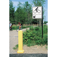 Bollards, Plastic, 33" H x 6" W, Yellow OCP Construction Supplies