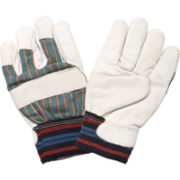 Abrasion-Resistant Winter-Lined Work Gloves, Large, Grain Cowhide Palm, Cotton Fleece Inner Lining OCP Construction Supplies