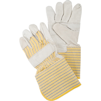 Patch Palm Fitters Gloves, Large, Grain Cowhide Palm, Cotton Inner Lining OCP Construction Supplies