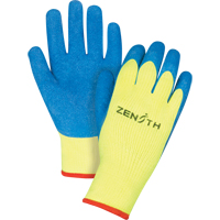 Gants haute visibilit&eacute; doubl&eacute;s d'acrylique & enduits de caoutchouc, 8/Moyen, R&ecirc;vetement Latex de caoutchouc, Calibre 7, Enveloppe en Tissu &eacute;ponge OCP Construction Supplies