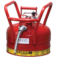 D.O.T. AccuFlow Safety Cans, Type II, Steel, 2.5 US gal., Red, FM Approved OCP Construction Supplies