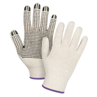 Gants l&eacute;gers tricot&eacute;s &agrave; pois, Poly/coton, Un c&ocirc;t&eacute;, Calibre 7, T-petit OCP Construction Supplies