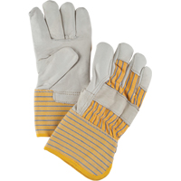 Abrasion-Resistant Winter-Lined Fitters Gloves, Large, Grain Cowhide Palm, Cotton Fleece Inner Lining OCP Construction Supplies