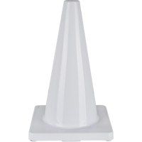 C&ocirc;ne de couleur pour la signalisation, 18", Blanc OCP Construction Supplies