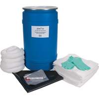 Trousse de lutte contre les d&eacute;versements pour &eacute;tabli, Huile seulement, Baril, Absorbance de 30 gal. US OCP Construction Supplies