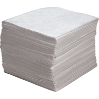 Feuilles absorbantes souffl&eacute;es de premi&egrave;re qualit&eacute;, Huile seulement, 15" x 17", 30 gal. d'absorption OCP Construction Supplies