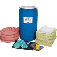 Premium Spill Kit, Hazmat, Drum, 30 US gal. Absorbancy OCP Construction Supplies