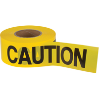 Ruban pour barricade Caution, Anglais, 3" la x 1000' lo, 1,5 mil, Noir sur jaune OCP Construction Supplies
