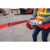 "Danger" Barricade Tape, Bilingual, 3" W x 1000' L, 1.5 mils, Black on Red OCP Construction Supplies