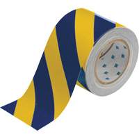 ToughStripe&reg; Floor Marking Tape, 4" x 100', Polyester, Blue and Yellow OCP Construction Supplies