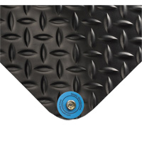 Electrically Conductive Mat No.786, 2' W x 3' L x 15/16" T, PVC, Diamond, Black OCP Construction Supplies