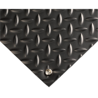 Electrically Conductive Mat No.785, 3' W x 10' L x 5/32" T, PVC, Diamond, Black OCP Construction Supplies