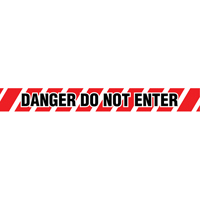 Rubans pour barricades, Anglais, 3" la x 1000' lo, 2 mils, Noir/rouge OCP Construction Supplies
