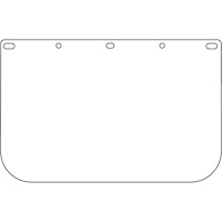 Visi&egrave;re d&eacute;coup&eacute;e &agrave; l'emporte-pi&egrave;ce Dynamic, PETG, Teinte Transparent OCP Construction Supplies