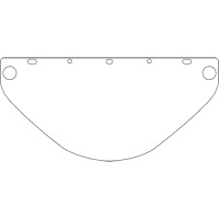 Visi&egrave;re d&eacute;coup&eacute;e &agrave; l'emporte-pi&egrave;ce Dynamic, PETG, Teinte Transparent OCP Construction Supplies