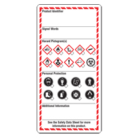 Workplace Labels, Cardstock, 3" W x 6" H, English OCP Construction Supplies