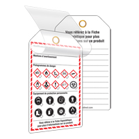Self-Laminating Workplace Tags, Cardstock, 3-3/8" W x 5-3/4" H, French OCP Construction Supplies