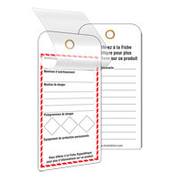 GHS Self-Laminating Workplace Tags, Cardstock, 3" W x 6" H, French OCP Construction Supplies
