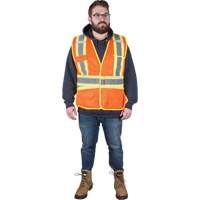 Veste d'arpenteur r&eacute;sistante aux flammes, Orange haute visibilit&eacute;, Moyen, Polyester OCP Construction Supplies