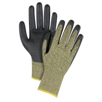 Black & Yellow Seamless Stretch Cut-Resistant Gloves, Size 2X-Large/11, 13 Gauge, Foam Nitrile Coated, Aramid Shell, ASTM ANSI Level A6 OCP Construction Supplies