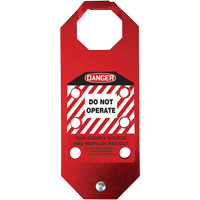 Stopout&reg; OSHA Danger Aluma-Tag Do Not Operate Hasp, Red OCP Construction Supplies