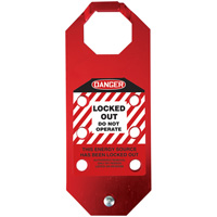 Stopout&reg; OSHA Danger Aluma-Tag Locked Out Do Not Operate Hasp, Red OCP Construction Supplies