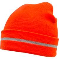 High Visibility Knit Hat with Reflective Stripe, High Visibility Orange, Acrylic OCP Construction Supplies