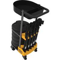 PLUS Barrier Post Cart Kit with Tray, 75' L, Metal, Black OCP Construction Supplies