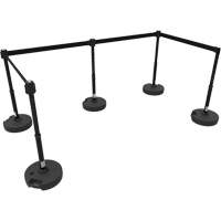 Ensemble de cinq montants pour barri&egrave;re PLUS, Plastique, 42" h, Ruban Noir, Longueur du ruban 15' OCP Construction Supplies