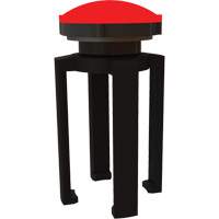 PLUS Barrier System Strobe Light Bracket & Red Strobe Light, Black OCP Construction Supplies