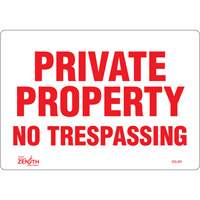 "Private Property" Sign, 7" x 10", Vinyl, English OCP Construction Supplies