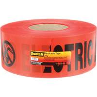 Scotch&reg; Buried Barricade Tape, English, 3" W x 1000' L, 4 mils, Black on Red OCP Construction Supplies