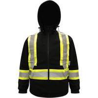 High-Visibility Hoodie, Polyester, Black, Small OCP Construction Supplies