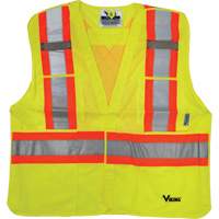 Safety Vest, High Visibility Lime-Yellow, 2X-Large/3X-Large, Polyester OCP Construction Supplies