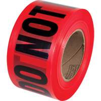 Ruban pour barricades Danger Do Not Enter PrimeGuard, Anglais, 3" la x 1000' lo, Noir/rouge OCP Construction Supplies