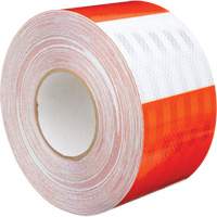 High Intensity Prismatic Grade Barricade Sheeting, 4" W x 150' L, 19 mils, Orange and White OCP Construction Supplies