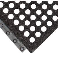 24/Seven&reg; Locksafe&reg; Anti-Fatigue Mat, Honeycomb, 3' x 3' x 5/8", Black, Natural Rubber OCP Construction Supplies