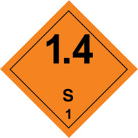 Hazardous Material Handling Labels, 4" L x 4" W, Black on Orange OCP Construction Supplies